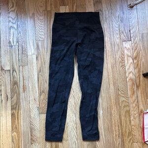 Lulu Black Camouflage Leggings